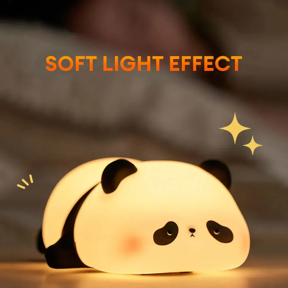 Cute Panda Ultra-Soft Silicone Bedside Night Light