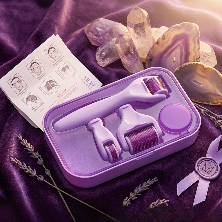 4-in-1 Derma Roller Kit for Skin Renewal & Collagen Boost